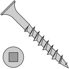 10X4 Bugle Square Drive Course Thread Sharp Point Deck Screw Dacrotized, Pkg of 1000 1119437