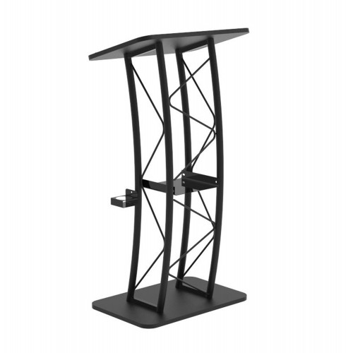 Black Lectern Truss Metal/Wood Pulpit Lectern with A Cup Holder 11568-H ...