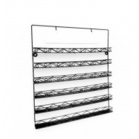 6-Tier Wire Display Rack for Wall Mount Use, Holds Nail Polish, Sign Included-Black 119353