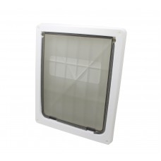 FixtureDisplays® White Large ABS Pet Dog Door Safety Dual Entry 14.6x 11.8