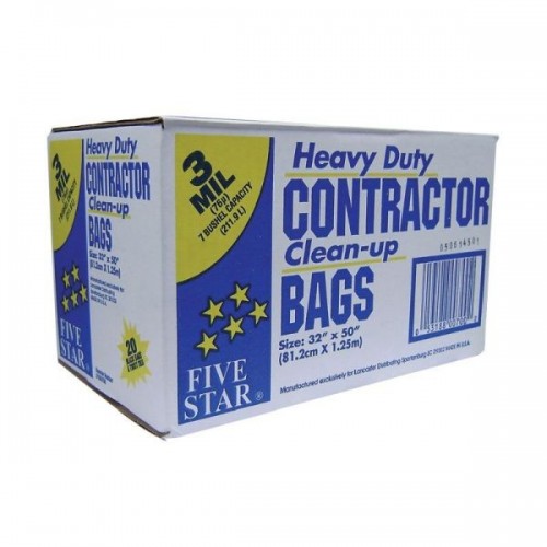 FixtureDisplays® 3 MIL 7 BUSHEL 20CT CONTRACTOR BAGS (BLK) INDUSTRIAL ...