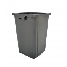 FixtureDisplays® 26 Gallon Square Grey Trash Can Garbage Waste Bin Container Heavy Duty Receptacle 19.3x19.3x26
