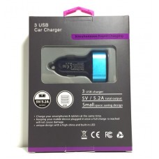 Car Multipurpose 3 USB AC/DC Charger Adapter Samsung Galaxy Andriod iPhone 15372