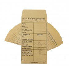 FixtureDisplays® Church Supplies Tithe and Offering Envelope 50 Pack Kraft Christian Church Ministry Charity Offering Tithe Envelopes 6.8 X3.7“ 15713
