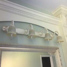 FixtureDisplays® Glass Wall Bathroom Light Fixture Vanity Mirror Lamp 15849