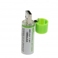 FixtureDisplays® 4 Packs Built-in USB Cell AA Rechargable Battery 1.2V 500MAH 16079-4PK