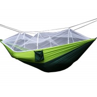 FixtureDisplays® Portable Hammock Jungle Camping with Mosquito Net Outdoor Hanging Sleeping Bed 16117