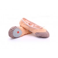 FixtureDisplays® Adult Size 7.5 Pink Color Canvas Ballet Dance Shoes Slippers Dance Gymnastics 16125F-38SIZE