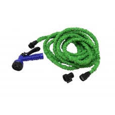 FixtureDisplays® Expandable Flexible Garden Water Hose Pipe w/ Spray Gun 50 Ft Green 16529