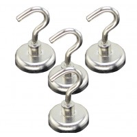 FixtureDisplays® 4 Pack of Powerful Magnetic Hooks Multi Use Hooks 16731-4PK