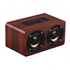 FixtureDisplays® 10W Bluetooth Speaker with Super Bass, Loud Fiber Wood Board Home Audio Wireless Speakers Subwoofer 16901