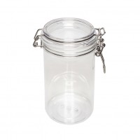 FixtureDisplays® Wire Clasp PET Jar 1000 ml Spice Jar Seal Paint Oil Storage Jar Container Lock 18615-1000ML