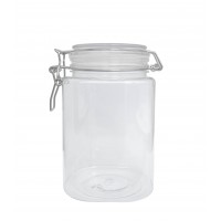 FixtureDisplays® Wire Clasp PET Jar 1250 ml Spice Jar Seal Paint Oil Storage Jar Container Lock 18615-1250ML