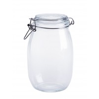 FixtureDisplays® Wire Clasp PET Jar 1650 ml Spice Jar Seal Paint Oil Storage Jar Container Lock 18615-1650ML