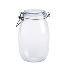FixtureDisplays® Wire Clasp PET Jar 1650 ml Spice Jar Seal Paint Oil Storage Jar Container Lock 18615-1650ML-6PK