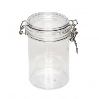 FixtureDisplays® Wire Clasp PET Jar 750 ml Spice Jar Seal Paint Oil Storage Jar Container Lock 18615-750ML