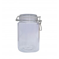 FixtureDisplays® Wire Clasp PET Jar 800 ml Spice Jar Seal Paint Oil Storage Jar Container Lock 18615-800ML