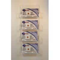 FixtureDisplays® Clear 4-Pocket Wall-Mount Business Card Holder 20014