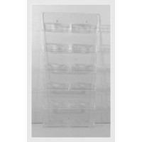 FixtureDisplays® Clear 12-Pocket Wall-Mount Business Card Holder 20020