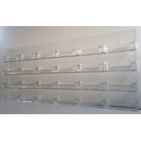 FixtureDisplays® Clear 24-Pocket Wall-Mount Business Card Holder 20022