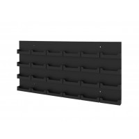 FixtureDisplasy 24 Pocket Black Acrylic Wall Business Card Holder Display Rack Space Saver 20023