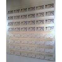 FixtureDisplays® Clear 48-Pocket Wall-Mount Business Card Holder 20025