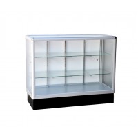 FixtureDisplays® Aluminum showcase full vision 48 inch frame shelf retail store display AL14