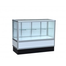 FixtureDisplays® Aluminum showcase 2/3 vision 70 inch frame shelf retail store display AL26