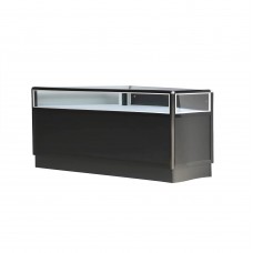 FixtureDisplays® Black aluminum showcase 1/3 vision 48 inch frame shelf retail store display AL34B Ship flat