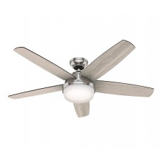 54 inch LED Indoor Brushed Nickel Ceiling Fan with Light and Remote Control (Refurbished) CC5C92C53