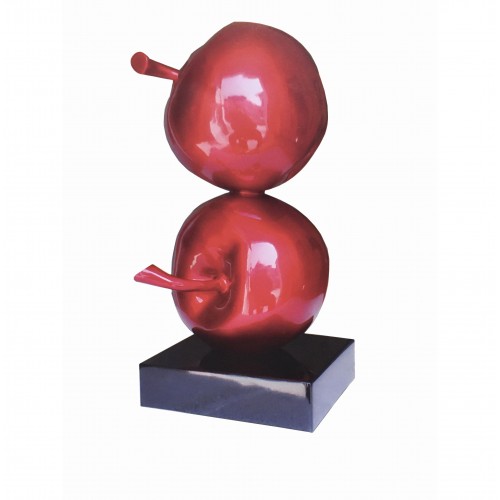 FixtureDisplays® Artificial Resins Double Cherries Design Sculpture Set