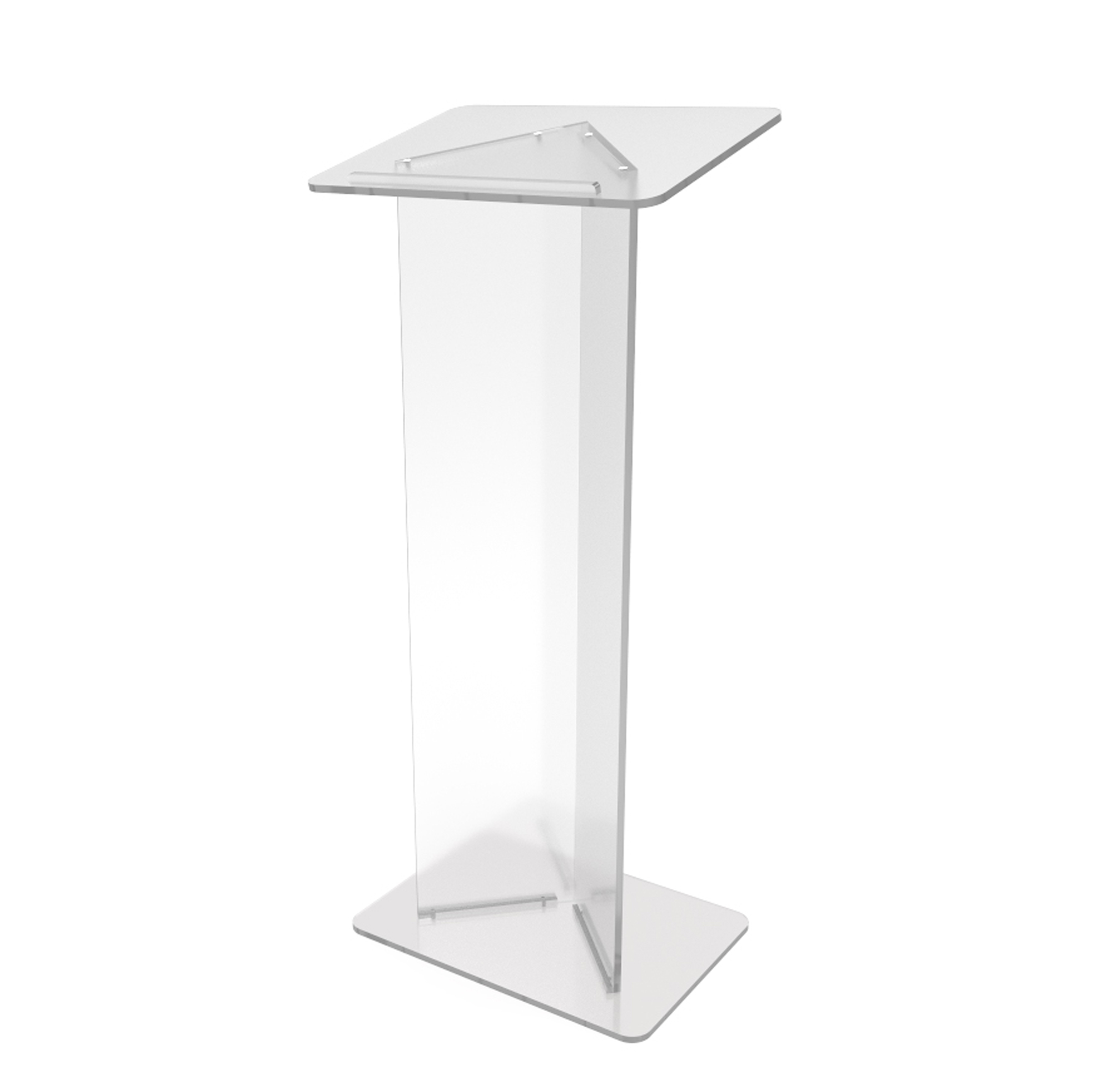 Podium Clear Ghost Acrylic Lectern or Pulpit - 15240 Easy Assembly ...