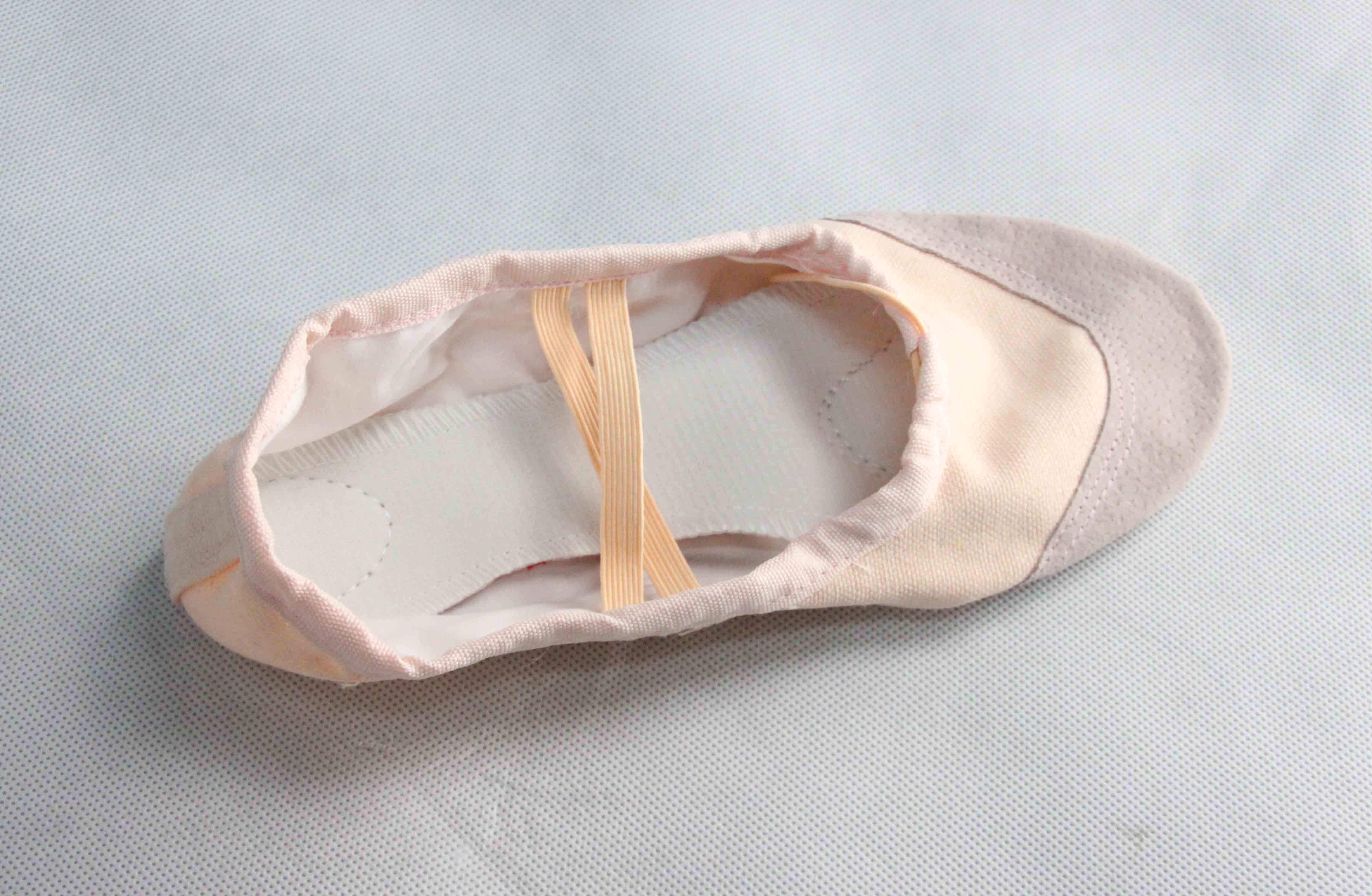 Size 7.5/8 Skin/Black Canvas Ballet Dance Shoes Slippers Pointe Dance ...