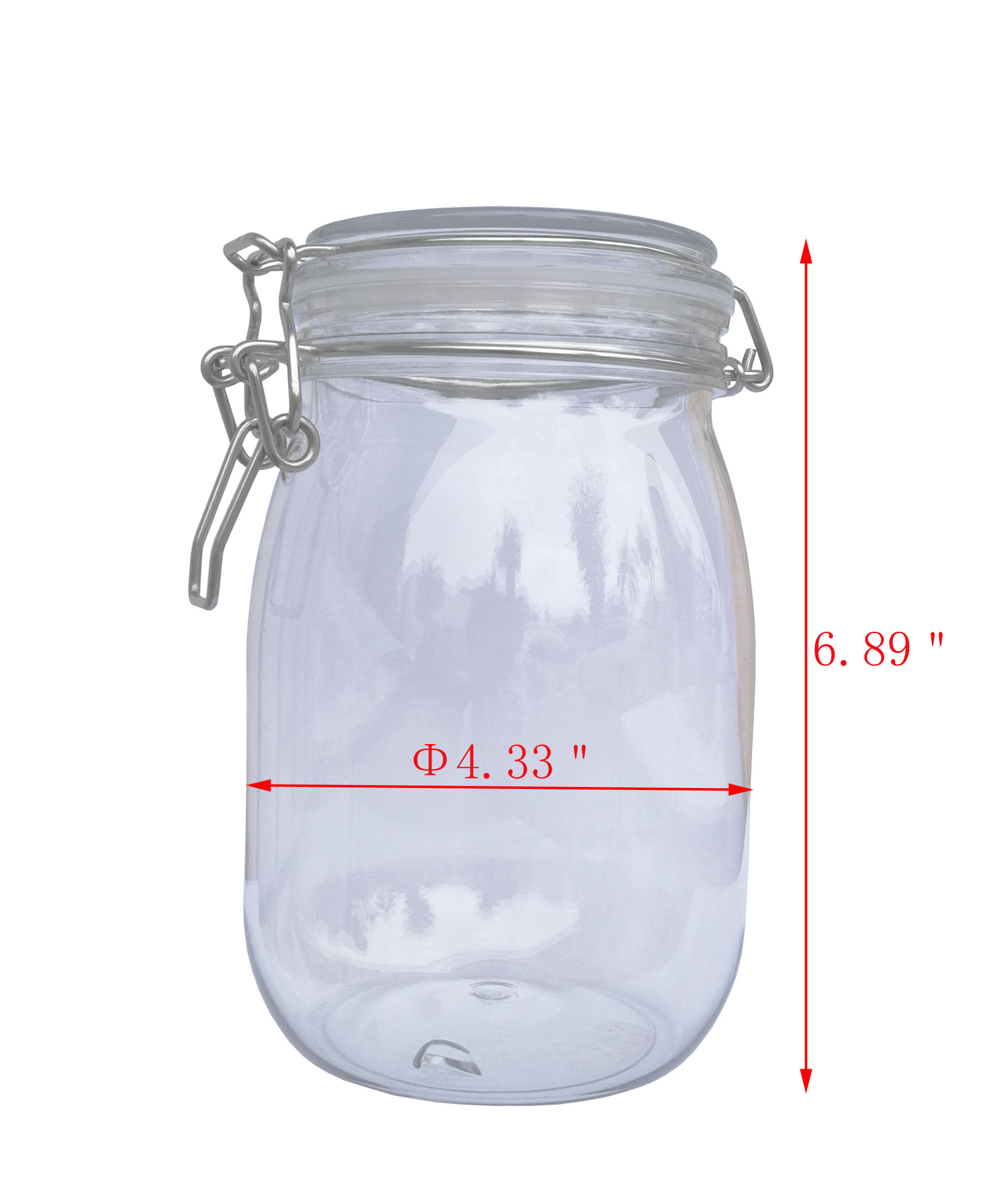 Wire Clasp PET Jar 350-1650ml Spice Jar Seal Paint Oil Storage Jar ...