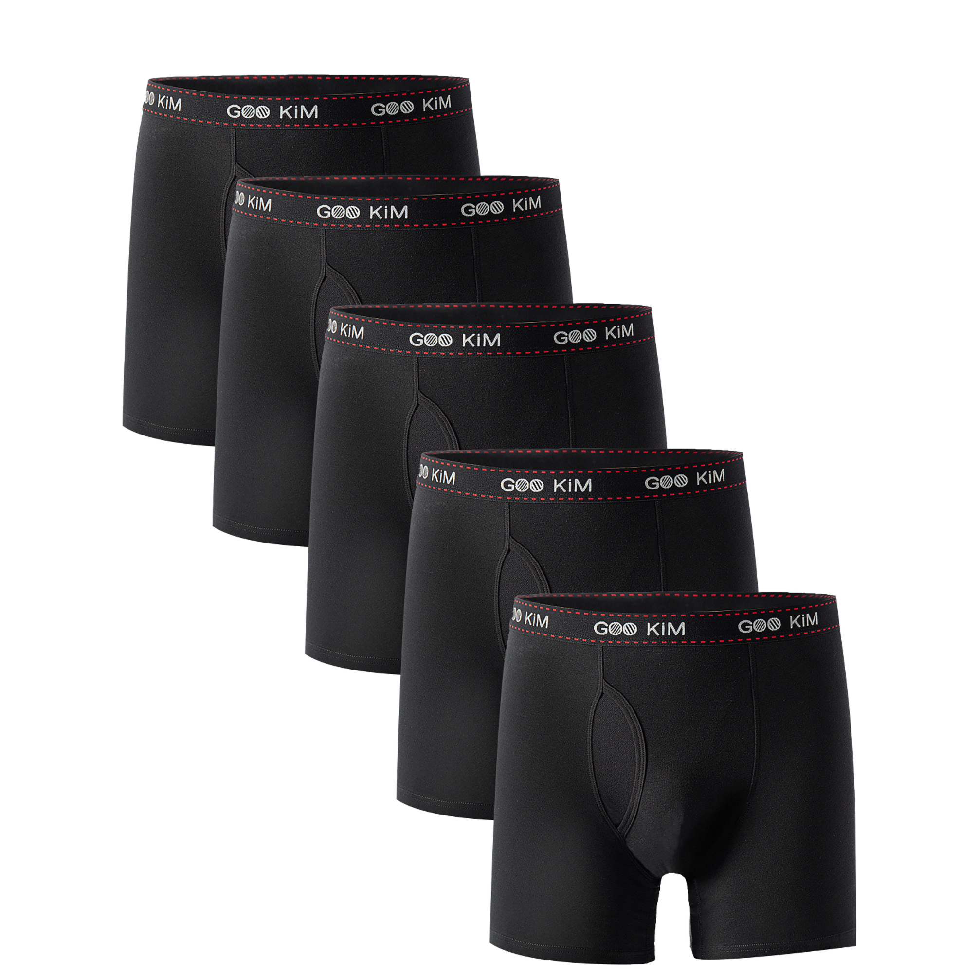 FixtureDisplays 5PK Men's Soft Cotton Boxer Briefs Fly Front Underwear ...